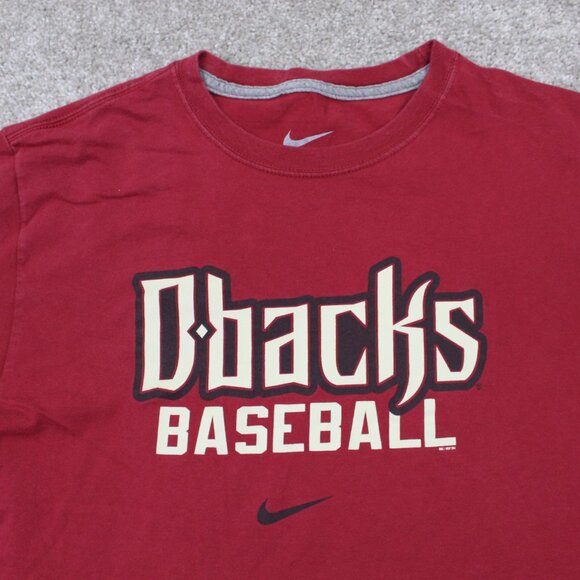 Nike Arizona Diamondbacks Shirt Mens Medium Red Regular Fit MLB Short Sleeve - Picture 6 of 11